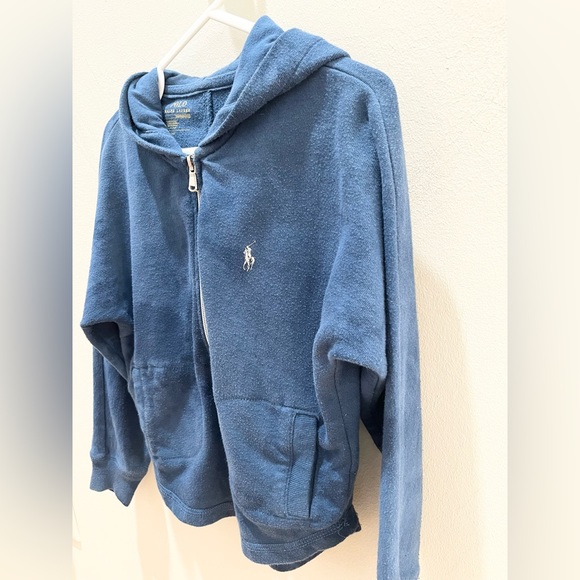 Polo by Ralph Lauren Performance Sports Blue Full-Zip Hoodie Kids Size 5T 115 - Picture 3 of 13